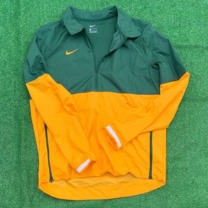 Nike Green and Yellow Two-Tone Half-Zip Pullover